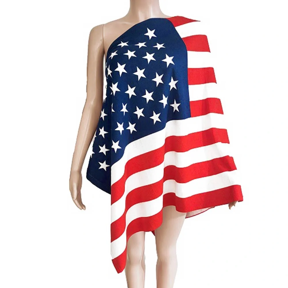 Red, White, & Blue American Flag Beach Towels